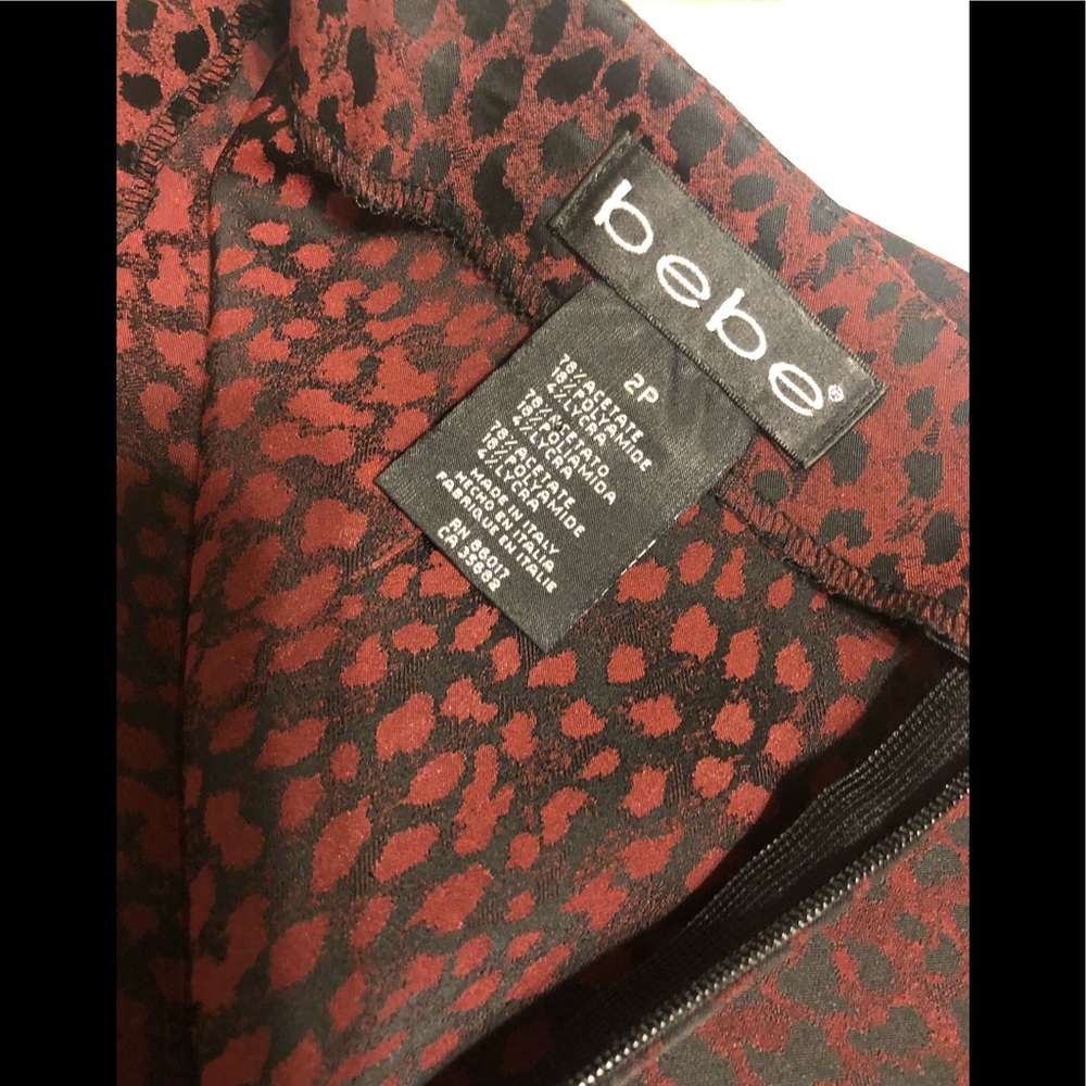 Bebe animal print stretch pencil skirt